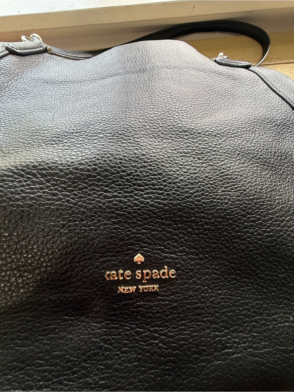kate spade Black Pebbled Leather Tote - Picture 11 of 16
